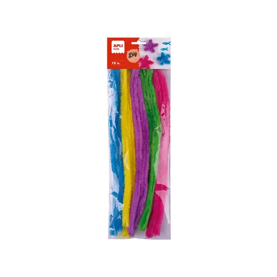 Chenille Cores Sortidas Apli 15un - Material de Artesanato e Decoração | bluepixel.pt