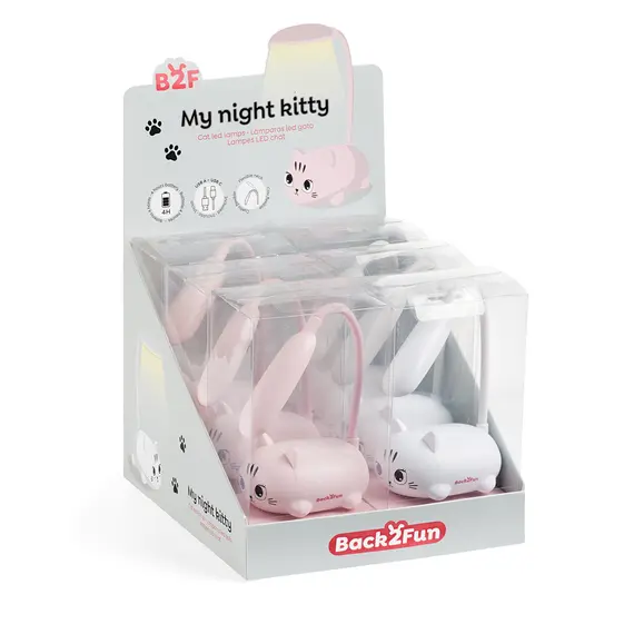 Candeeiro LED Kitty BACK2FUN - Pack de 6 unidades de iluminação divertida para quartos infantis