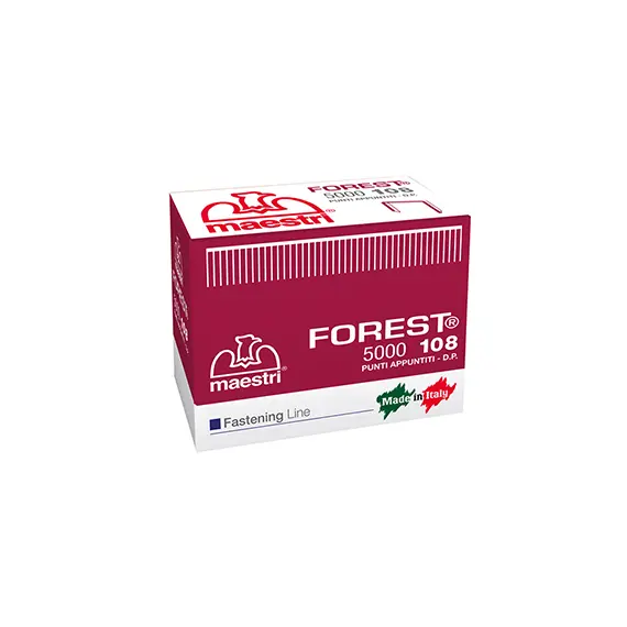 Agrafos Maestri 108 Forest 8mm para Rocamatica 114 - Embalagem de 5000 unidades