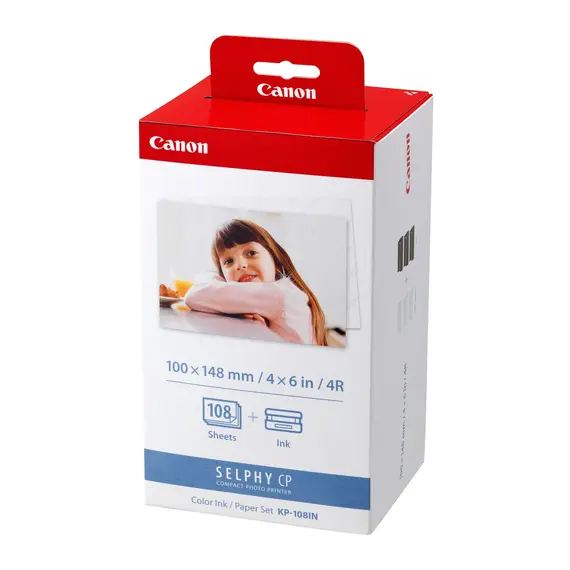 Papel Fotográfico CANON KP-108IN 100x148mm - 108 folhas com cassette de tinta | BluePixel.pt