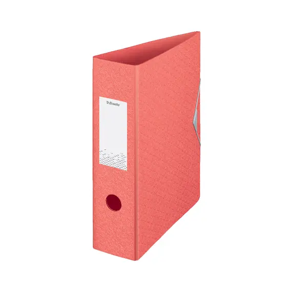 Pasta arquivo L/L Polyfoam com Elástico Esselte 318x290mm Coral - Organização de Documentos