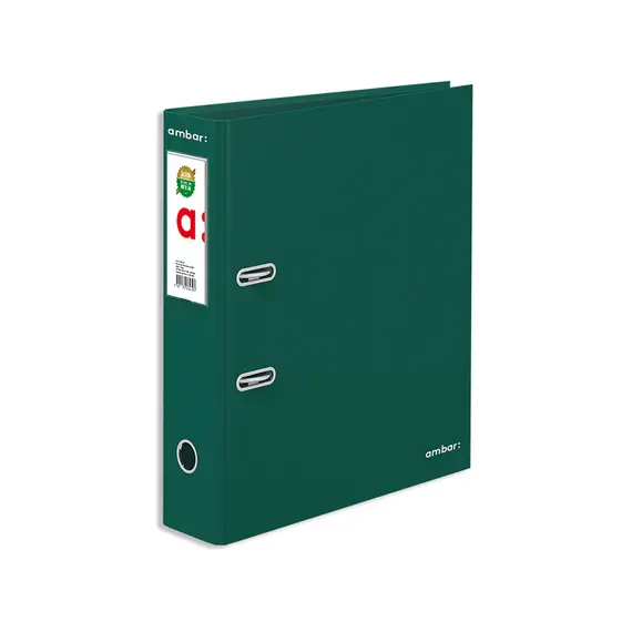 Pasta Arquivo Lateral Ambar com Rado Din Verde | Organização e Durabilidade