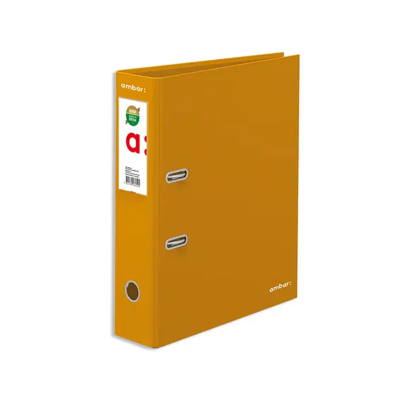 Pasta Arquivo Lateral Ambar com Rado Din Amarelo | Organização de Documentos na BluePixel.pt