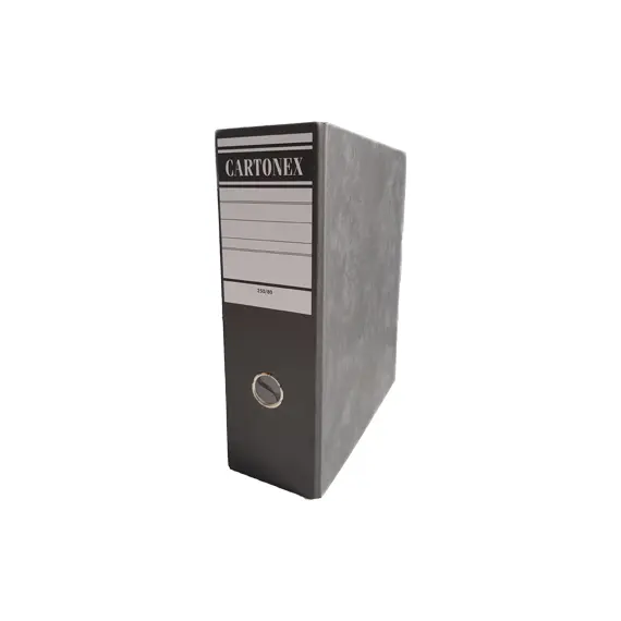 Pasta Arq. A5 Alto L/80mm 250x220 Marmoreado Preto | Cartonex - Organização e Estilo