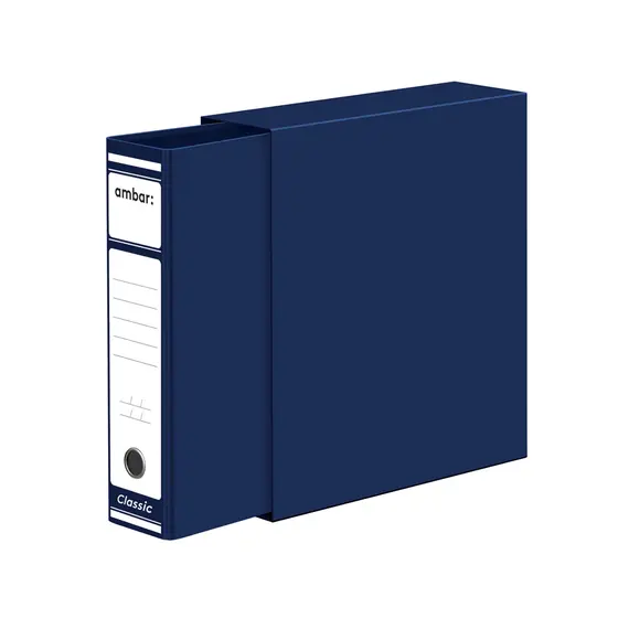 Pasta Arquivo Ambar Caixa Fixa L80 310x290mm Comercial Azul | Loja BluePixel