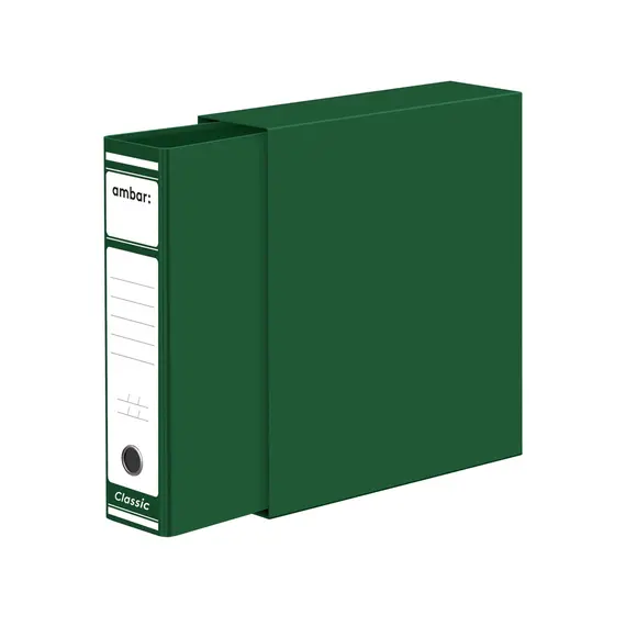 Pasta Arquivo Caixa Fixa L80 310x290 Verde AMBAR | Organização de Documentos