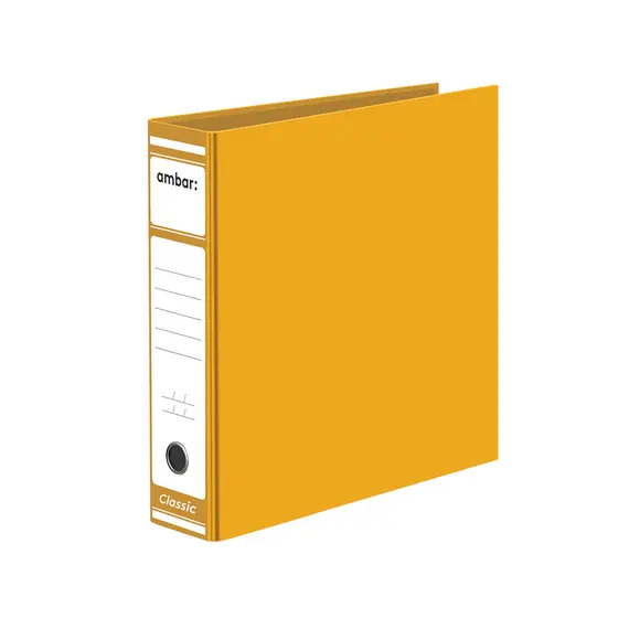 Pasta Arquivo Ambar Comercial 310x290x80mm Amarelo - Organização e Durabilidade