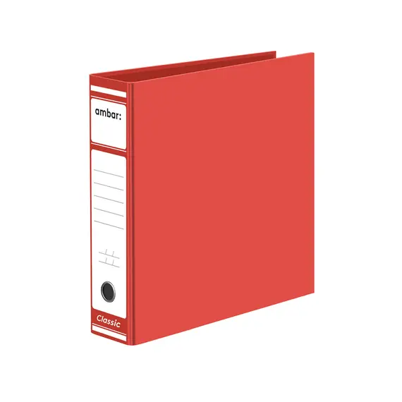 Pasta Arquivo Ambar L/L 310x290x80mm Vermelha - Organização e Durabilidade
