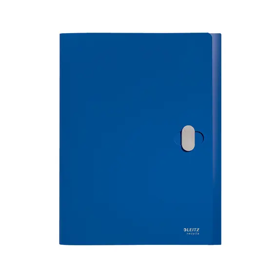 Pasta Projectos Leitz PP Recycle A4 com 3 Abas Azuis e Fecho | Loja Bluepixel.pt