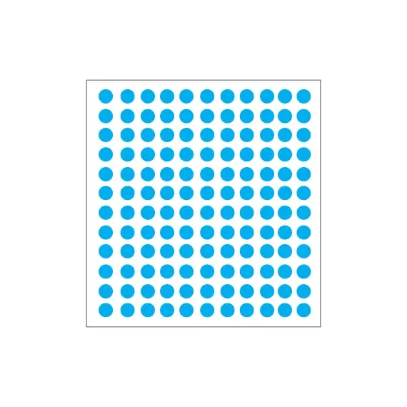 Etiquetas Redondas 10mm Azul Markin - Pack de 1200 unidades para organização e etiquetagem