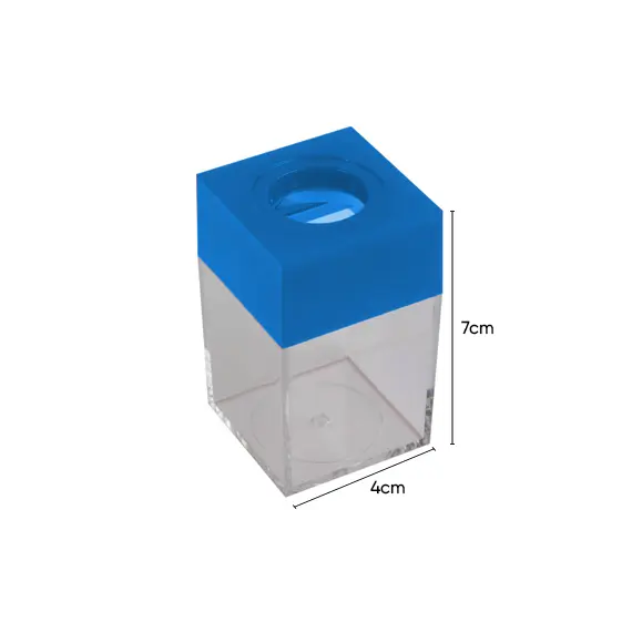 Porta Clips Magnético Quadrado Azul NEUTRAL | Organização Moderna para Escritório