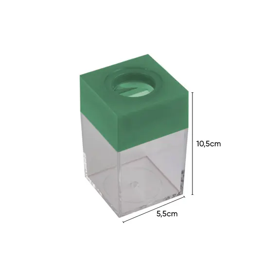 Porta Clips Magnético Quadrado Verde NEUTRAL | Organização de Escritório