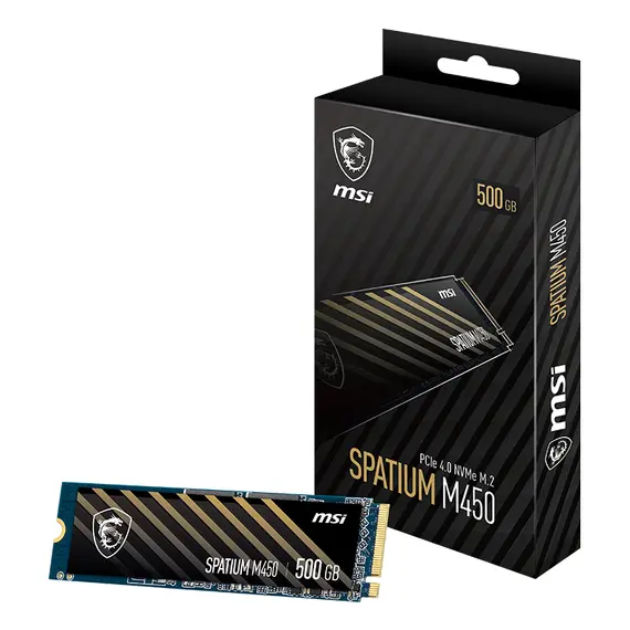 MSI SSD M.2 PCIe 4.0 500GB SPATIUM M450 V1 - Alta Performance para Gaming e Profissionais