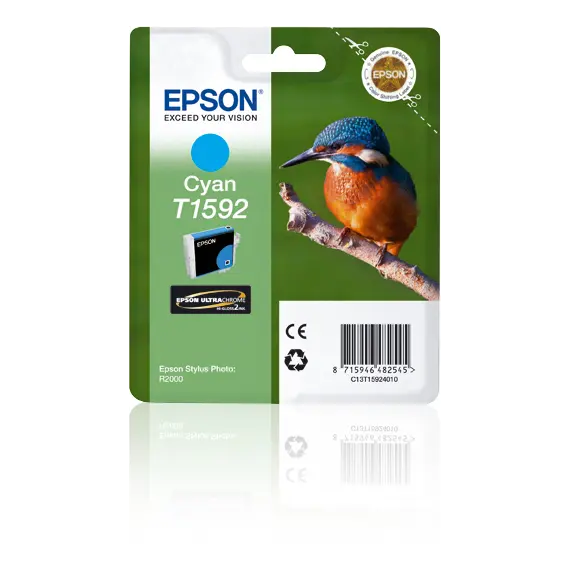 Tinteiro EPSON T1592 Ciano para Stylus Photo R2000 | Alta Qualidade e Cores Vivas