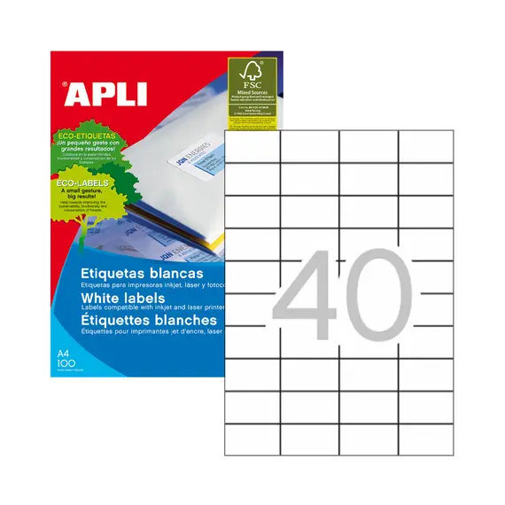 Etiquetas APLI 052,5x029,7mm - Pacote com 4000 unidades para etiquetagem eficiente