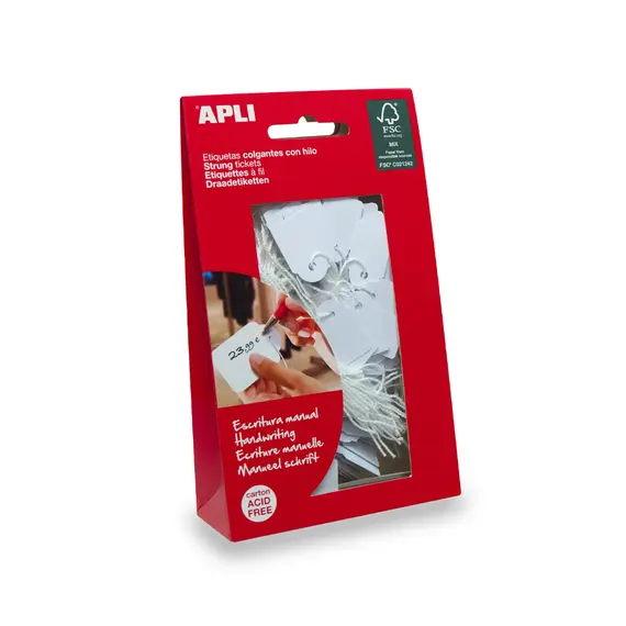 Etiquetas com Fio Apli 11x29mm - Pacote de 200 unidades para organização e etiquetagem | bluepixel.pt
