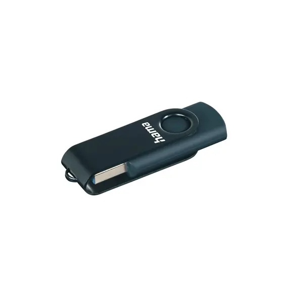 Pen Drive USB-A 3.0 64GB Hama Rotate Azul Petróleo | Armazenamento portátil de alta velocidade
