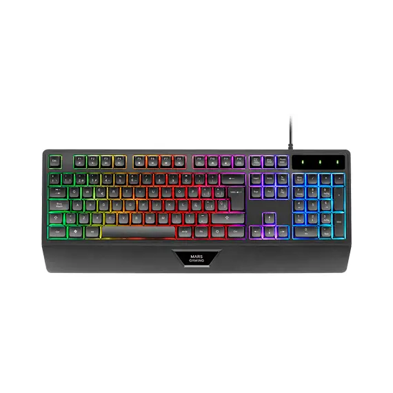 Teclado Mecânico MARS GAMING MK124 H-MECH ERGONÓMICO com Iluminação RGB e Descanso de Palma | bluepixel.pt