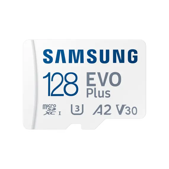 Cartão microSD Samsung EVO Plus 128GB com Adaptador SD - Alta Velocidade 160 MB/s | bluepixel.pt
