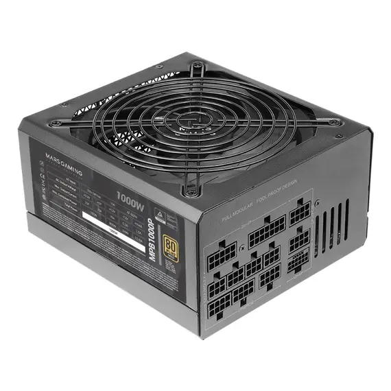 Fonte de alimentação MARS GAMING MPB 1000P 1000W ATX 3.0 PCIe 5.0 GPU Support - Loja BluePixel