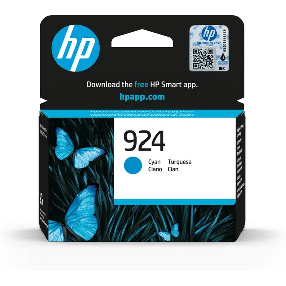 Cartucho HP 924 Cyan Original | Tinta de Alta Qualidade para Impressoras HP na bluepixel.pt