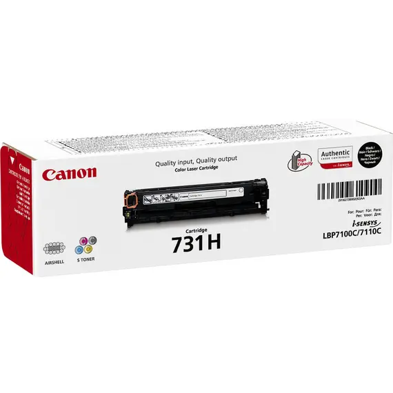 Cartucho de toner Canon 731H-BK Preto Alta Capacidade - Impressão até 2.400 páginas | bluepixel.pt