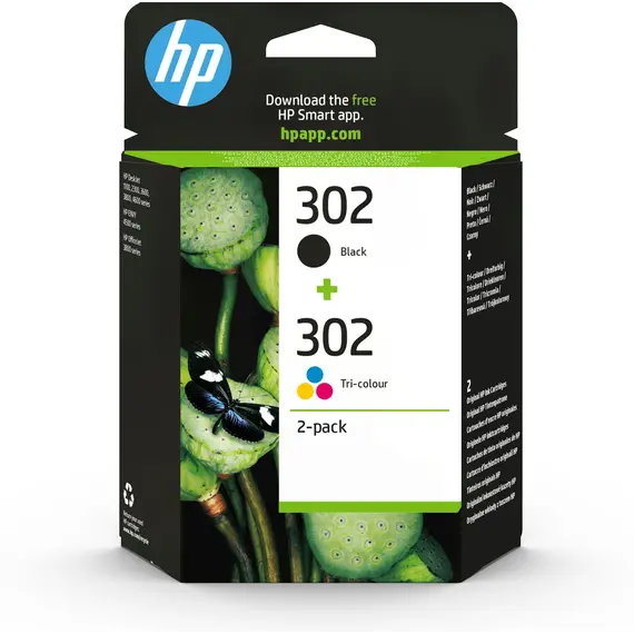 Pack de 2 Cartuchos de Tinta HP 302 Compatíveis com Impressoras HP | BluePixel.pt