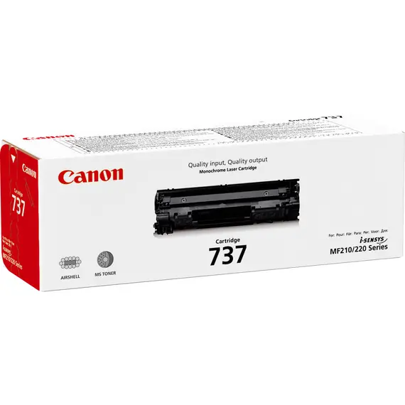 Cartucho de toner Canon CRG-737 preto de alta capacidade - Impressões nítidas e duradouras | bluepixel.pt