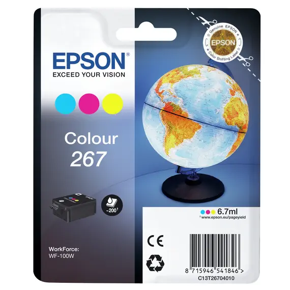 Tinteiro EPSON 267 Cor para WorkForce WF-100W | Impressão de Qualidade | bluepixel.pt