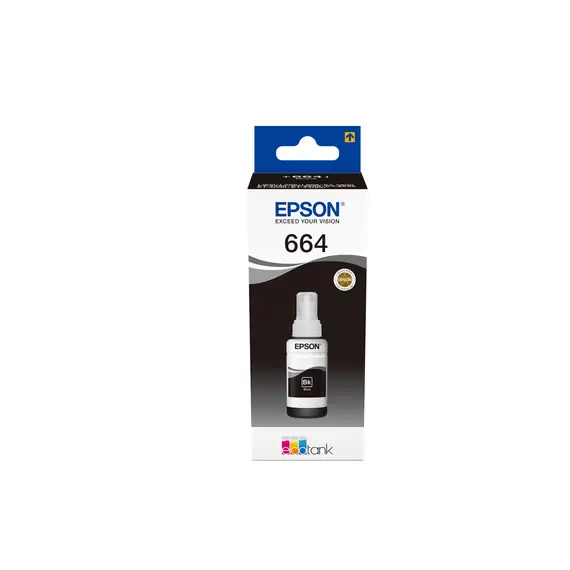 Recarga de Tinta EPSON Serie 664 Preto 70ml para EcoTank 25xx/26xx/4500/14000 | BluePixel.pt