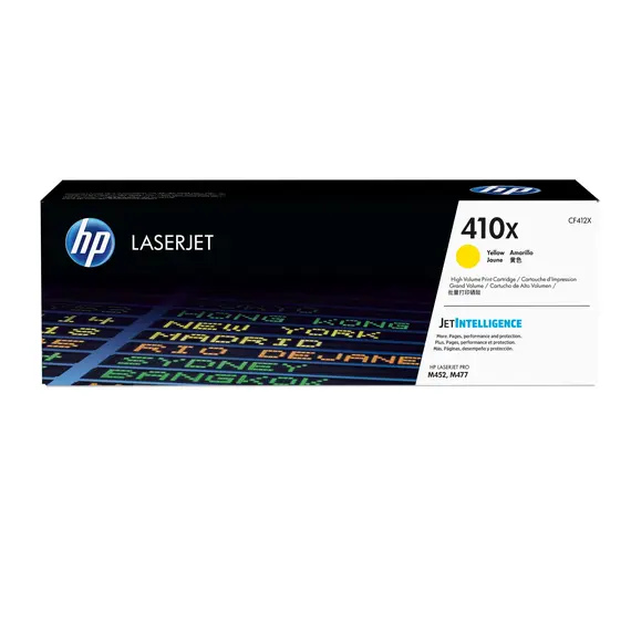 Cartucho de toner original HP 410X CF412X amarelo para impressoras HP | BluePixel.pt