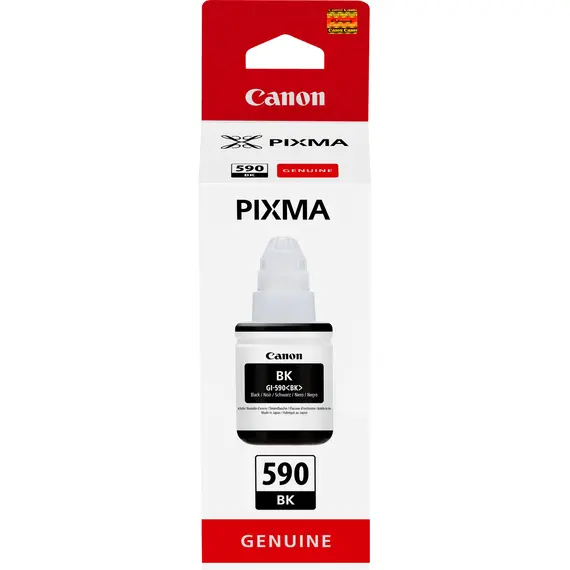 Tinta Canon GI-590BK 130ml - Tinta preta de alta qualidade para impressoras Canon na bluepixel.pt