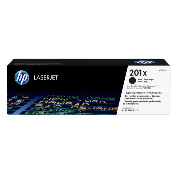 Cartucho de toner HP 201X CF400X preto de alta capacidade | Impressões até 2.800 páginas | HP INC.