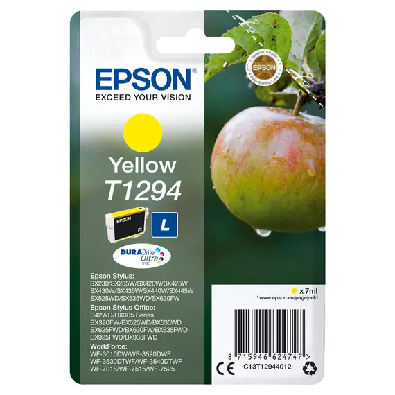 Tinteiro EPSON T1294 Amarelo para Stylus B42 e modelos compatíveis | BluePixel