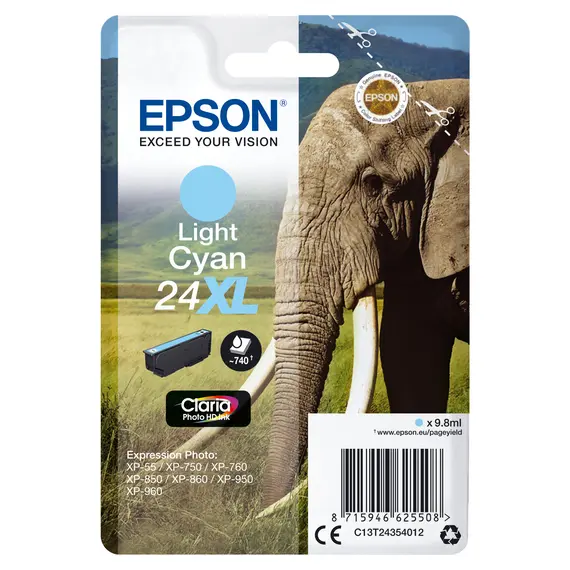 Tinteiro EPSON 24 Ciano Claro XL para Impressoras Expression Photo - Alta Capacidade