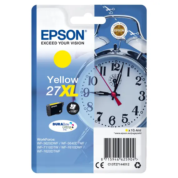 Tinteiro EPSON 27 Amarelo XL para impressoras WF36xx, 7110, 7210, 76xx e 77xx | Loja BluePixel