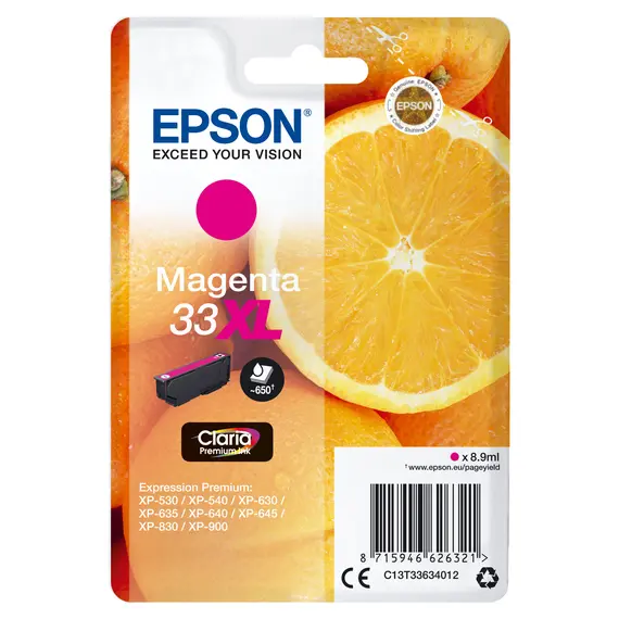 Tinteiro EPSON 33 Magenta XL para Impressoras EPSON - Alta Qualidade e Rendimento | bluepixel.pt