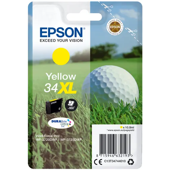 Tinteiro EPSON 34 Amarelo XL para WorkForce Pro WF-3720/3725 | BluePixel.pt
