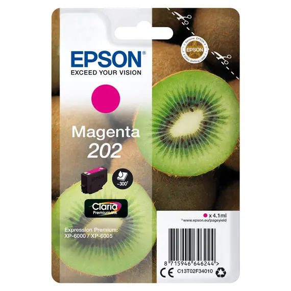 Tinteiro EPSON 202 Magenta para Expression Premium XP-600x/610x - Alta Qualidade de Impressão