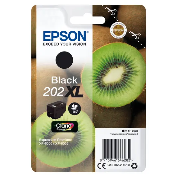 Tinteiro EPSON 202 Preto XL para Expression Premium XP-600x/610x | BluePixel.pt