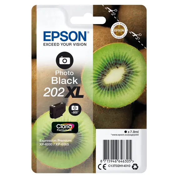 Tinteiro EPSON 202 Preto Foto XL para Impressora Expression Premium XP-600x/610x | BluePixel.pt