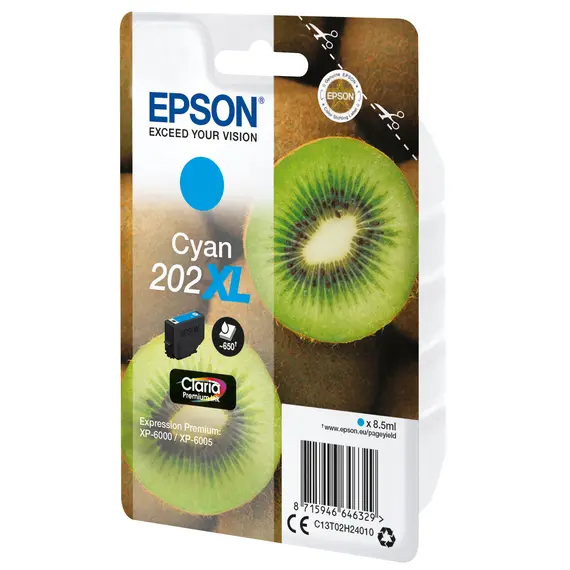 Tinteiro EPSON 202 Ciano XL para Expression Premium XP-600x/610x | Loja BluePixel