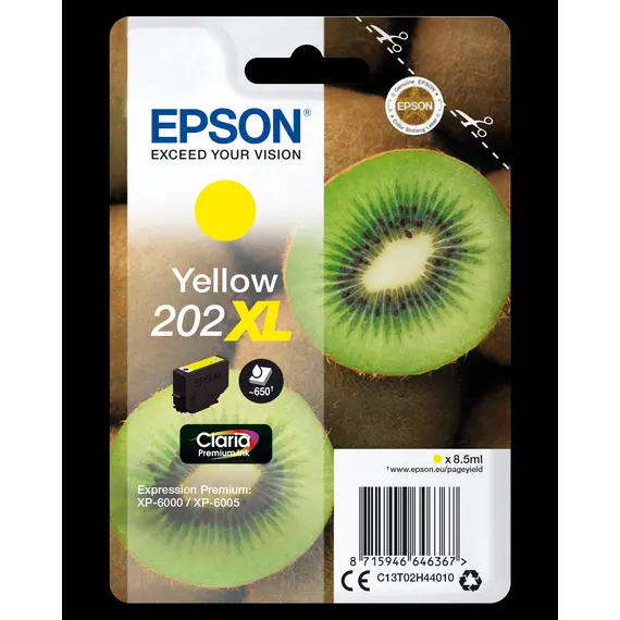 Tinteiro EPSON 202 Amarelo XL para Expression Premium XP-600x/610x | BluePixel.pt