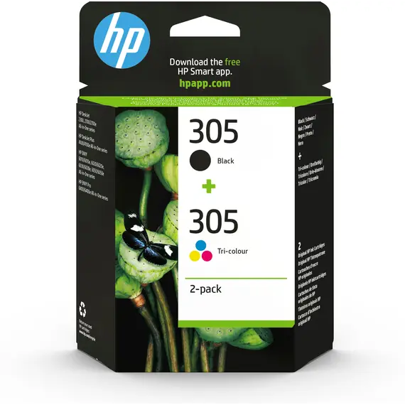 Cartuchos HP 305 2-Pack Tri-color e Preto Original - Impressões de Qualidade na bluepixel.pt