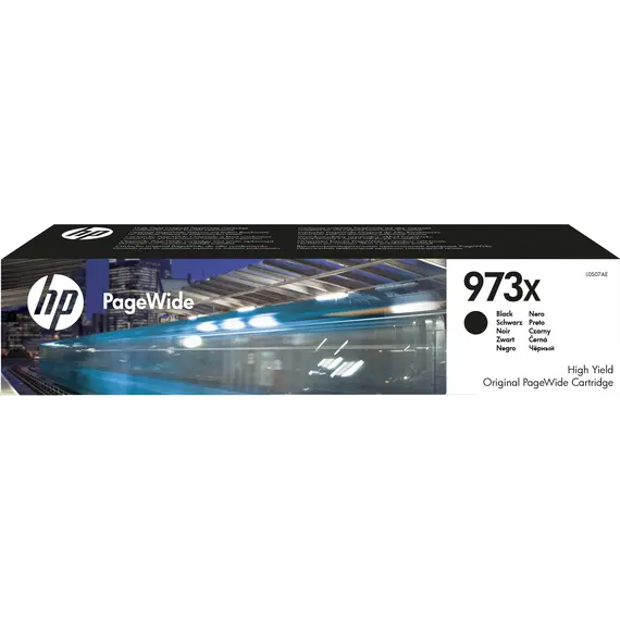 Cartucho HP 973X original high yield preto para impressoras PageWide | BluePixel.pt