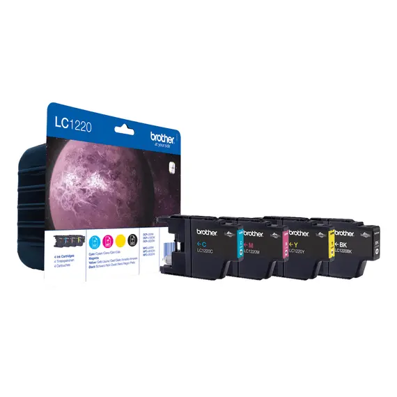 Pack de 4 Tinteiros Brother LC1220VALBP para impressoras DCP e MFC | Bluepixel.pt