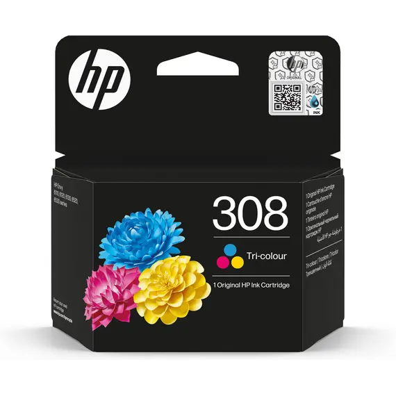 Cartucho HP 308 Tri-color Original - Tinta de Qualidade para Impressoras HP | bluepixel.pt