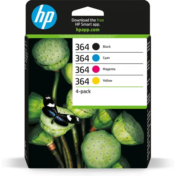 Cartucho HP 364 CMYK Original N9J73AE - Pack 4 Unidades | Impressão de Alta Qualidade