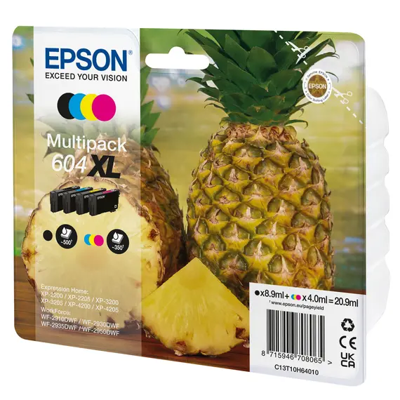 EPSON 1LB Multipack 4 Cores 604XL Ink - Tintas de Alta Qualidade para Impressoras Epson