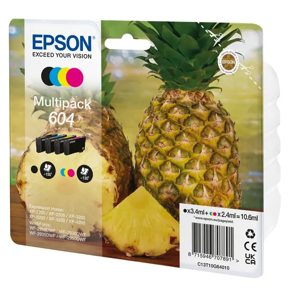 EPSON 1LB Multipack 4 Cores 604 Ink - Cartuchos de Tinta Compatíveis para Impressoras EPSON | bluepixel.pt